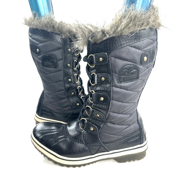 Sorel Tofino II Women Size 7.5 Charcoal Gray Canvas Boot Winter Snow LL3654010 - Picture 6 of 8
